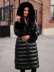 Γυναικείο παλτό μαύρο OZONEE JS/5M3160/392Z