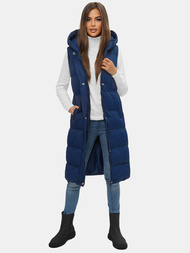 Γυναικείο αμάνικο μπουφάν ναυτικό μπλε OZONEE JS/M728/215