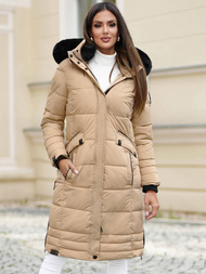 Γυναικείο μπουφάν μπεζ OZONEE O/W377Z