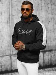 Ανδρικό Φούτερ με Κουκούλα μαύρο OZONEE JS/3B572