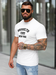 Ανδρικό μπλουζάκι λευκό OZONEE NB/MT3134