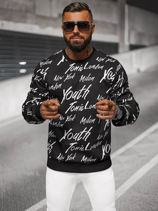 Ανδρικό Φούτερ Mαύρος OZONEE JS/8B1189/3