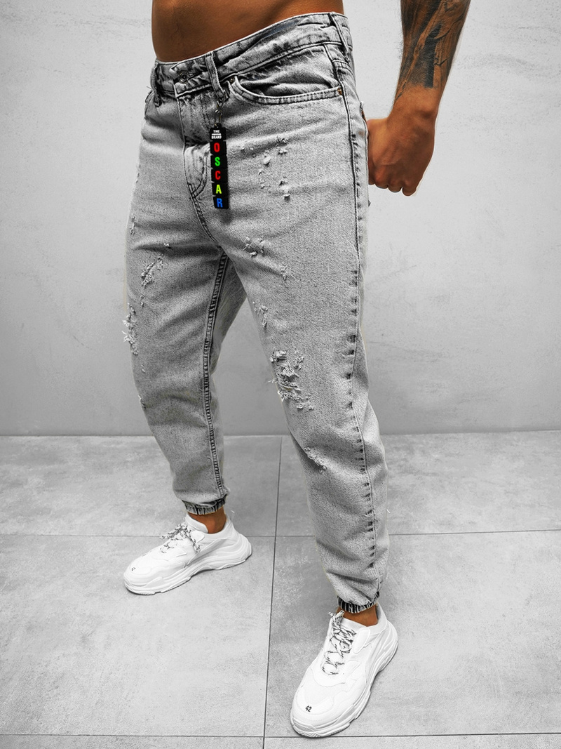 Ανδρικό παντελόνι jogger Γκρί OZONEE DO/6108