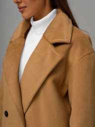 Γυναικείο παλτό kαμήλα OZONEE JS/11Z8161