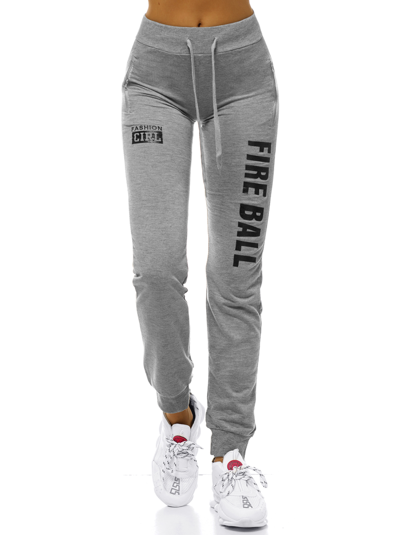 Γυναικείο παντελόνι φόρμας γκρι OZONEE O/82053