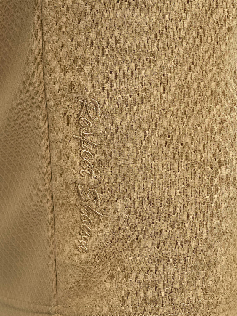 Ανδρική μπλούζα polo Σκούρο μπεζ OZONEE O/YN2/575