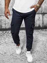 Ανδρικό παντελόνι chino jogger ναυτικό μπλε OZONEE NB/MP0201BS