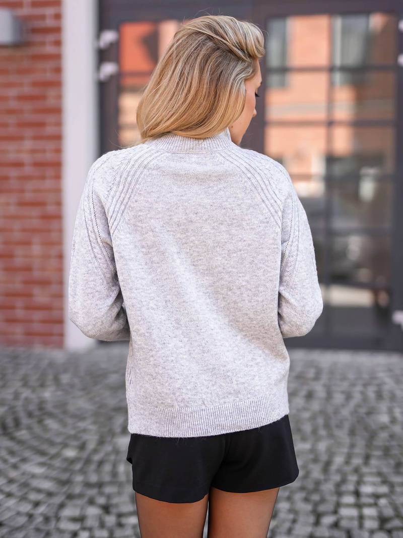 Γυναικείο πουλόβερ γκρι OZONEE JS/53B5201/2