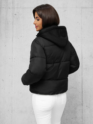 Γυναικείο μπουφάν μαύρο OZONEE JS/16M9187/392