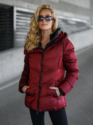 Γυναικείο μπουφάν μπορντό OZONEE JS/5M3316/1