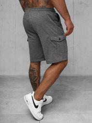 Ανδρικό σόρτς φόρμας γραφίτη OZONEE JS/8K218/5