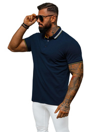 Ανδρική μπλούζα polo ναυτικό μπλε OZONEE O/DA729