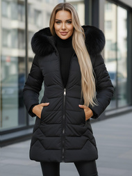 Γυναικείο μπουφάν μαύρο OZONEE JS/16M9121/392Z