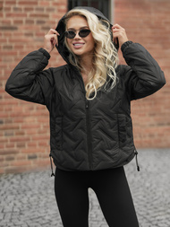 Γυναικείο μπουφάν μαύρο OZONEE JS/16M9315/392AZ