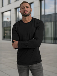 Ανδρικό μπλουζάκι με μακριά μανίκια μαύρο OZONEE JS/DB71/1