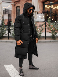 Ανδρικό χειμερινό μπουφάν μαύρο OZONEE JS/19M1290/392