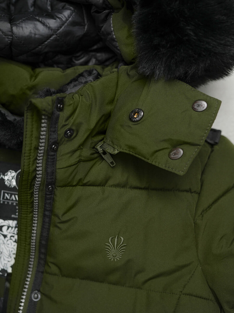 Γυναικείο μπουφάν χακί OZONEE O/W377