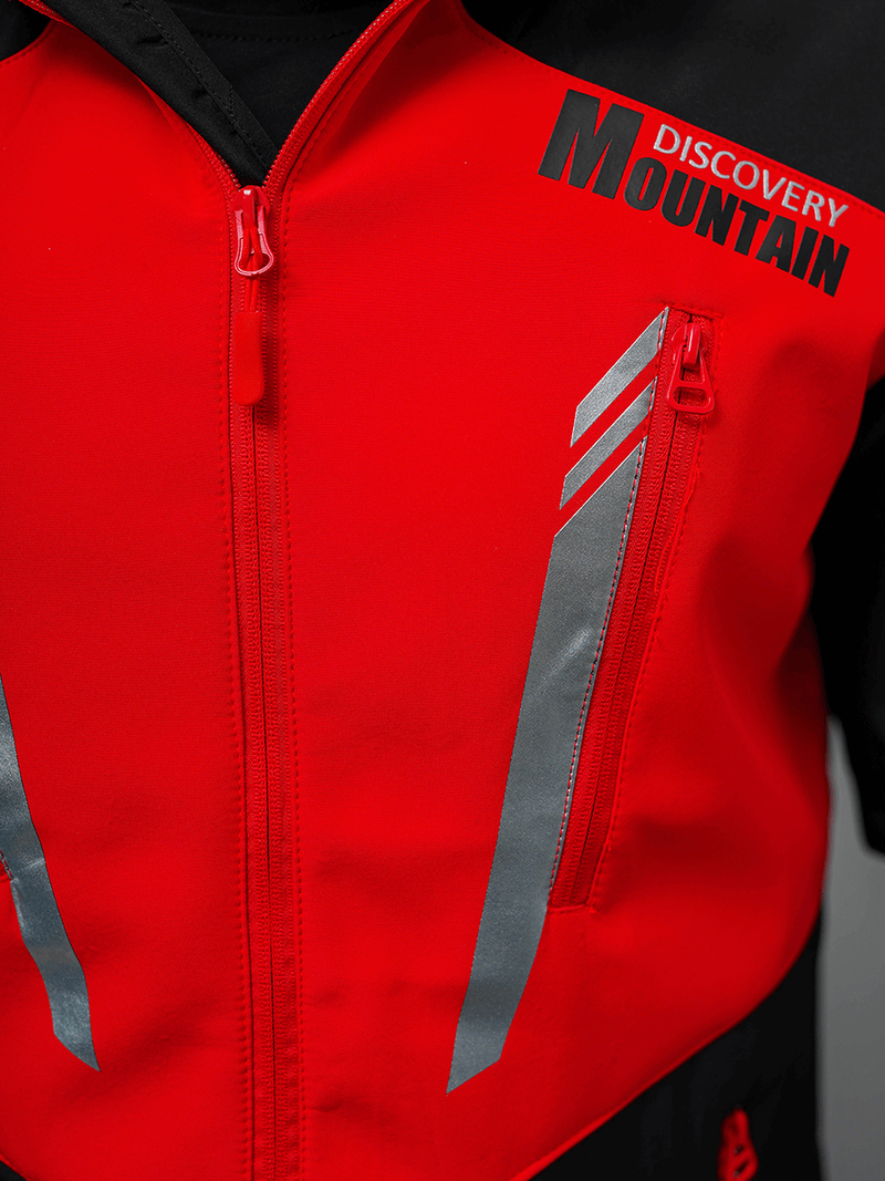 Ανδρικό μπουφάν softshell μαύρο-kόκκινο OZONEE JS/HH022/1CZ