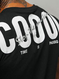 Ανδρικό μπλουζάκι μαύρο OZONEE O/T1278/3