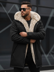 Ανδρικό χειμερινό μπουφάν mαύρος OZONEE JS/22M316/392Z