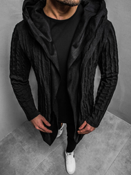 Ανδρικό Φούτερ με Κουκούλα μαύρο OZONEE MACH/2138Z