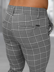 Ανδρικό παντελόνι chino σκούρο-γραφίτη OZONEE DJ/5522Z