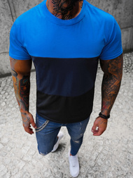 Ανδρικό μπλουζάκι Μπλε OZONEE JS/8T87/5Z