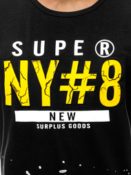 Ανδρικό μπλουζάκι μαύρο OZONEE JS/KS2028