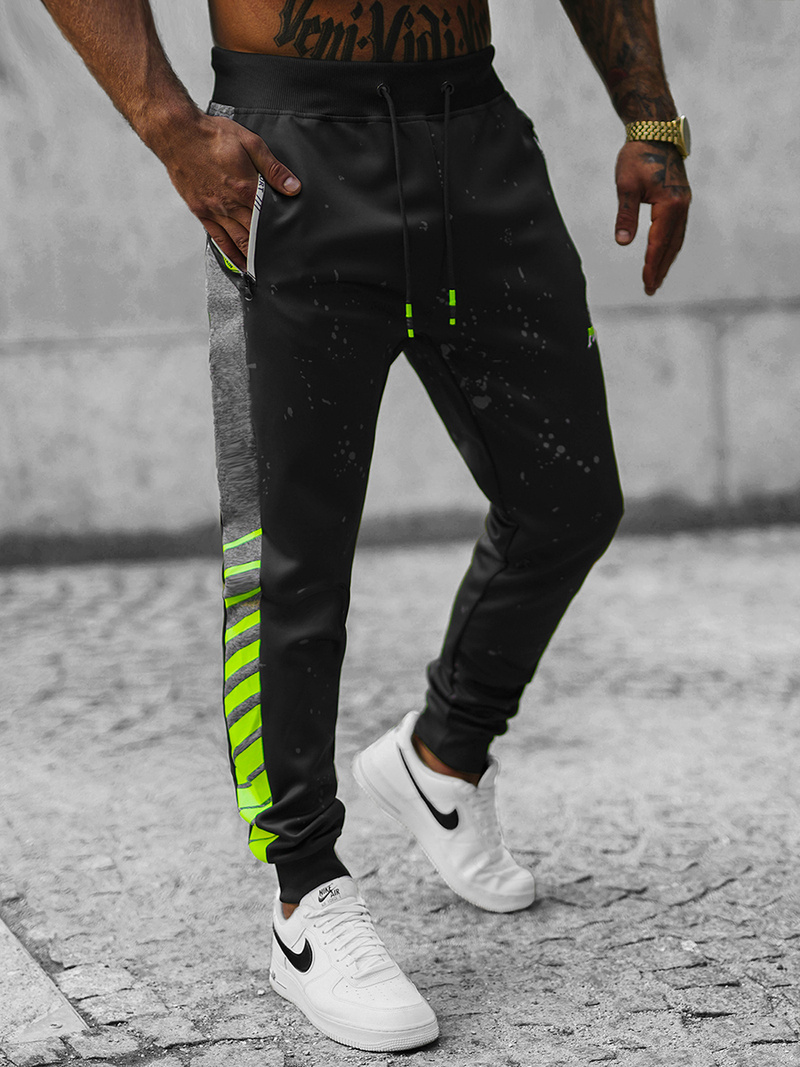 Ανδρικό παντελόνι φόρμας μαύρο OZONEE JS/K10232Z