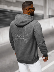 Ανδρικό Φούτερ με kουκούλα γραφίτη OZONEE NB/MF2003