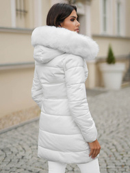 Γυναικείο μπουφάν λευκό OZONEE JS/16M9099/281Z