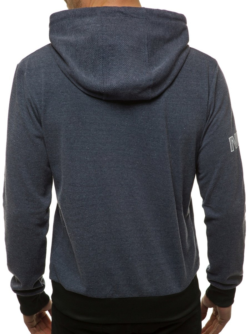 Ανδρικό Φούτερ με Κουκούλα ναυτικό μπλε OZONEE JS/DD20131