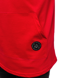 Ανδρικό μπλουζάκι με κουκούλα Κόκκινο OZONEE MAD/2882Z