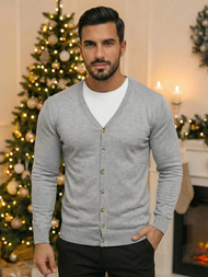 Ανδρικό πουλόβερ Γκρί OZONEE NB/MM6006/2Z