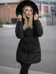 Γυναικείο μπουφάν μαύρο OZONEE JS/16M9099/392Z