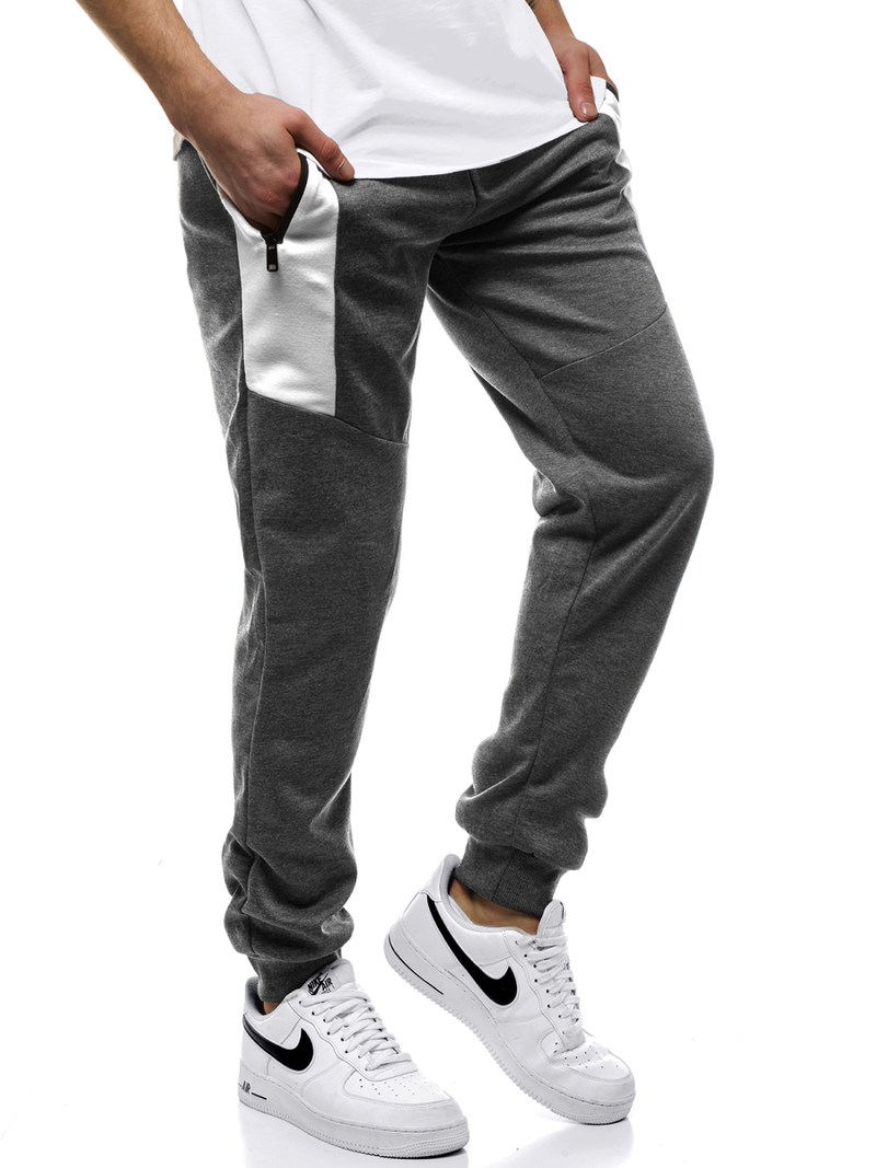 Ανδρικό παντελόνι φόρμας γραφίτη OZONEE JS/JZ11011