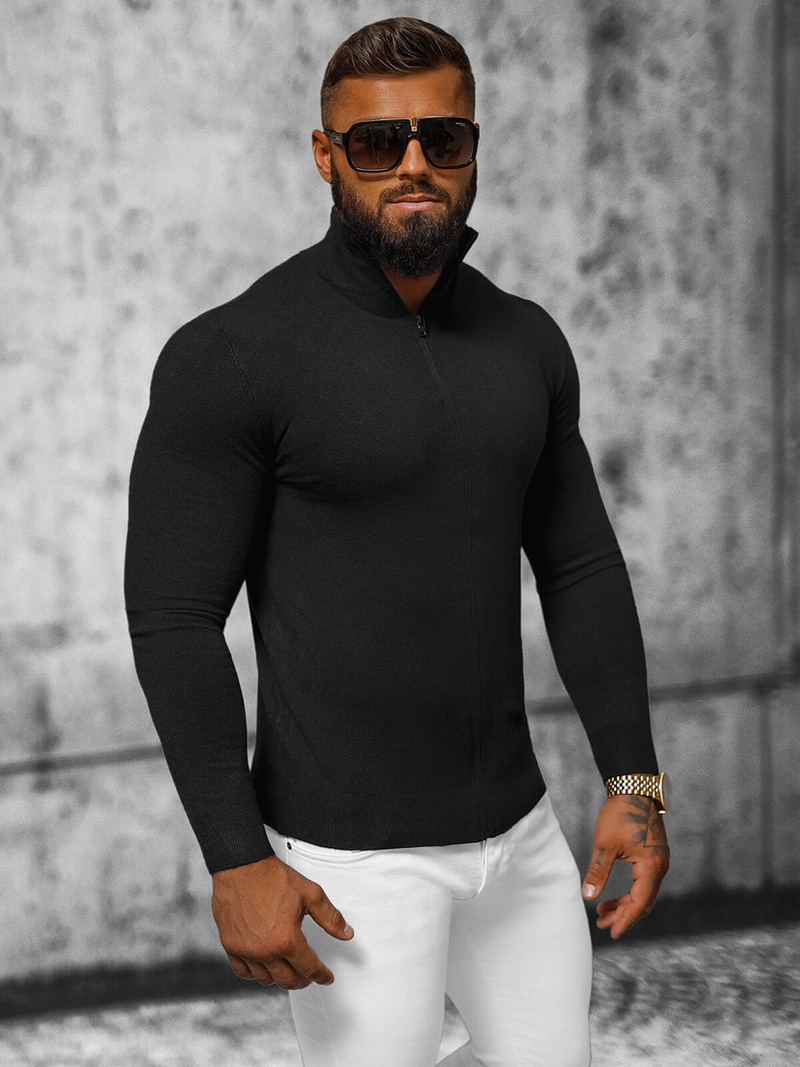 Ανδρικό πουλόβερ μαύρο OZONEE NB/MM6004/4Z