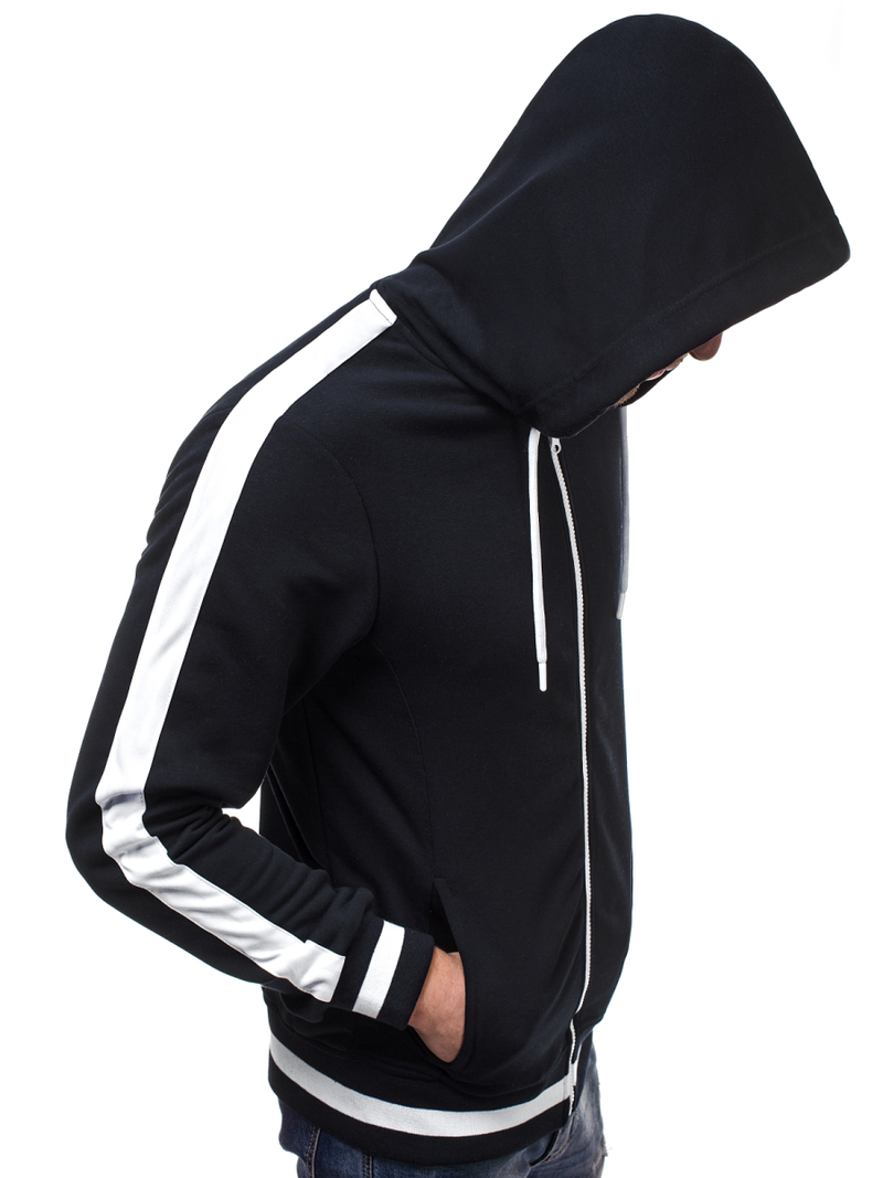 Ανδρικό Φούτερ με Κουκούλα ναυτικό μπλε OZONEE A/1009Z