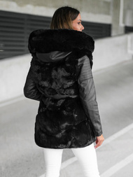 Γυναικείο μπουφάν μαύρο OZONEE JS/11Z8090Z