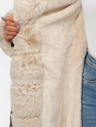 Γυναικείο χειμερινό μπουφάν Πράσινος OZONEE JS/M763/136Z