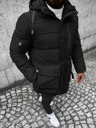 Ανδρικό χειμερινό μπουφάν μαύρο OZONEE JS/22M60/392