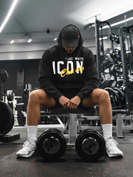 Ανδρικό Φούτερ με Κουκούλα μαύρο OZONEE JS/8B1736/3