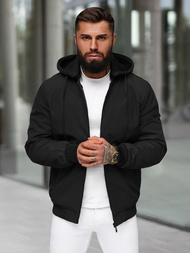 Ανδρικό μπουφάν μαύρο OZONEE JS/62M9502/392