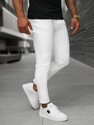 Ανδρικό τζιν παντελόνι λευκό OZONEE O/YB661