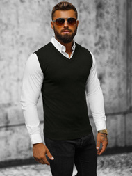 Ανδρικό πουλόβερ μαύρο OZONEE NB/MM6005/4Z