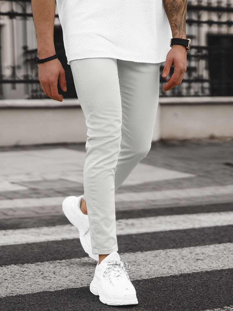 Ανδρικό τζιν παντελόνι Γκρί OZONEE E/5194/01