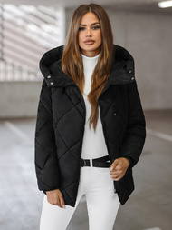 Γυναικείο μπουφάν μαύρο OZONEE JS/5M3175/392Z