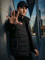 Ανδρικό μπουφάν mαύρος OZONEE JS/31M5081/392