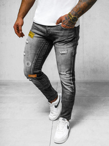 Ανδρικό τζιν παντελόνι mαύρος OZONEE NB/MP0047NZ