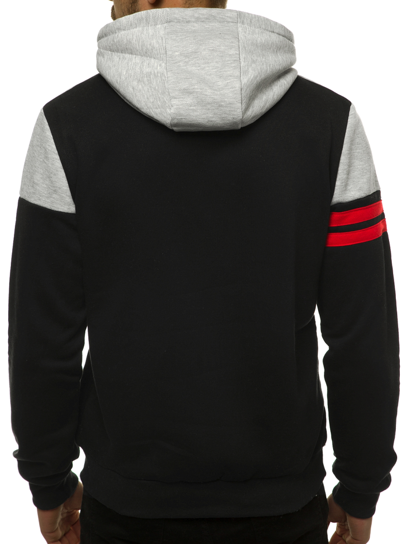 Ανδρικό Φούτερ με Κουκούλα γκρι-μαύρο OZONEE JS/KS2133